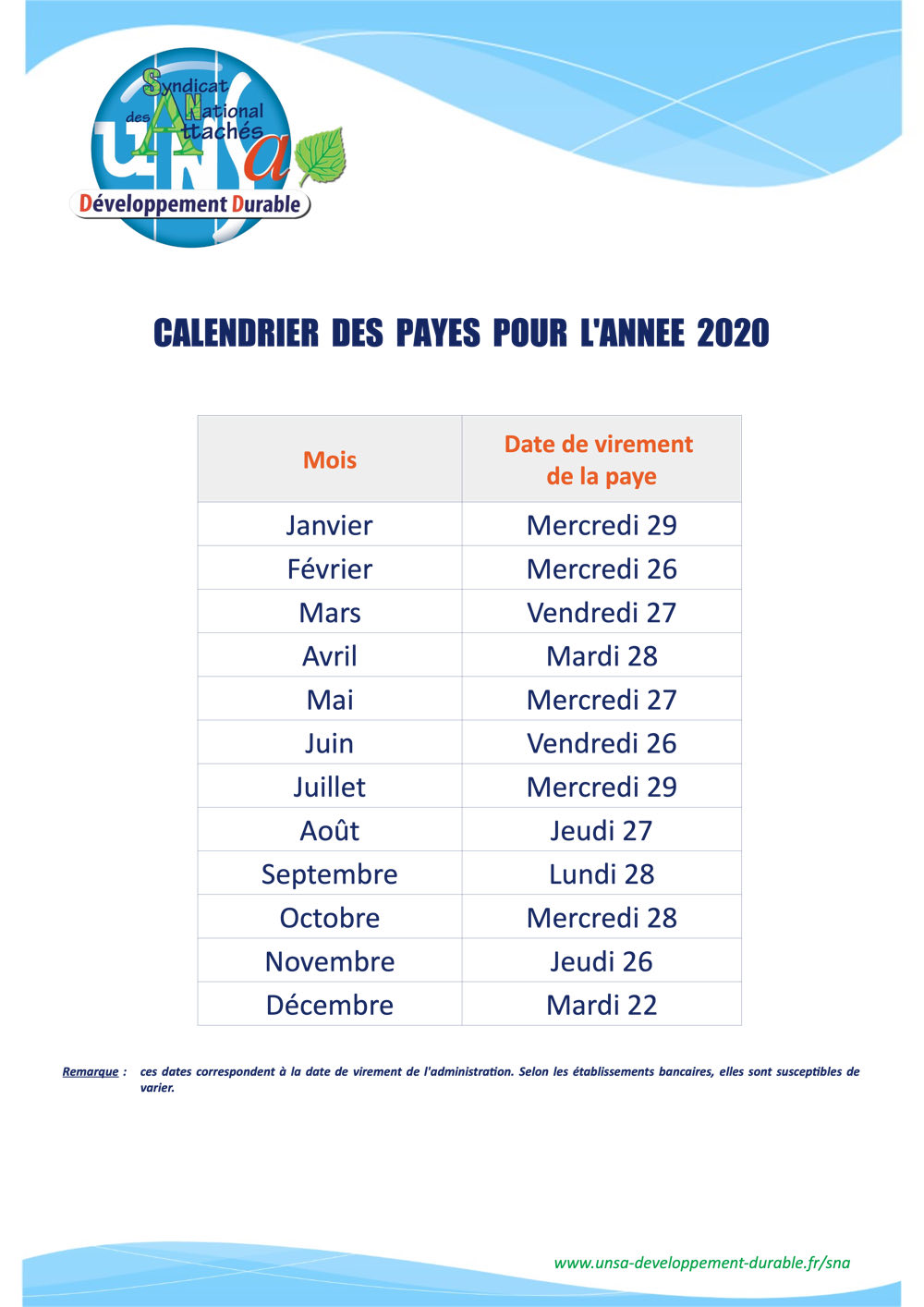 Calendrier des payes v2